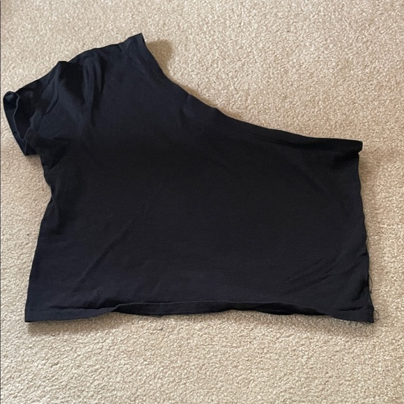 Aerie Black One-Shoulder Top - Picture 1 of 2